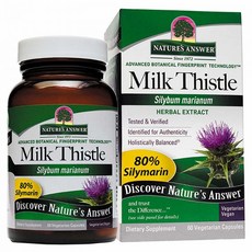 네이처스 엔서 Nature's Answer Milk Thistle 60 Vegetarian Capsules