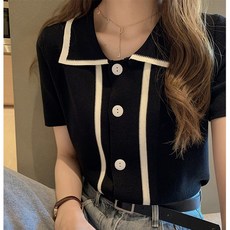 폴로반팔가디건