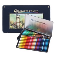 문화연필 넥스프로 고급 유성색연필, 60색, 2개
