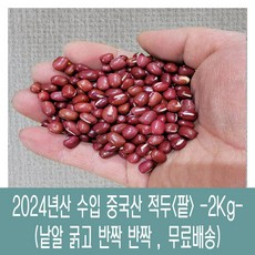 [다온농산] 수입 중국산 적두/빨간팥 -2Kg- 낱알 굵고 반짝반짝, 1개