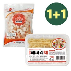 [1+1] 염장해파리채 700g + 칵테일새우 350g 명절반찬 아이들반찬, 1개, 1050g