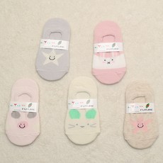 지니삭스 J장안나나덧신(5족) 아동 양말 유아 어린이 덧신 overshoes