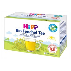 Hipp 베이비 오가닉 펜넬 티백 20개입 4팩 Baby tea organic fennel 20x1.5g 30 g, 4개