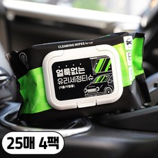 아이프리 얼룩이 남지않는 차량용 세정티슈, 4개, 25개