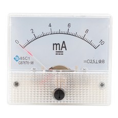 ZLD 직사각형 바늘 DC 전류계 전류 패널 미터 클래스 2.5 충전 배터리, 64x63x56mm, 기타, 0-10MA