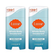 Lume Deodorant 루미 데오드란트 롤온 72시간 무향 62g 2팩, 2개