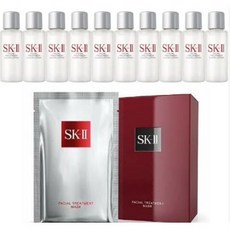 [백화점정품] sk2 피테라마스크팩 6매세트 / 피테라마스크6매 + 클리어로션10ml * 10/ sk2 노폐물제거팩세트 / sk2 쇼핑백동봉, 1세트