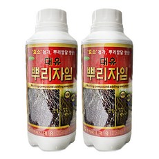 농팜아그로 뿌리발근제500ml (2병)- 대유 뿌리자임 뿌리활착제 비료 복합비료 고추 배추 마늘 양파 기능성 식물영양제, 2개, 500ml