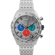 Timex 남성용 워터버리 다이버 오토매틱 40mm 시계 스테인리스 스틸/실버톤/스테인리스 스틸 전통적