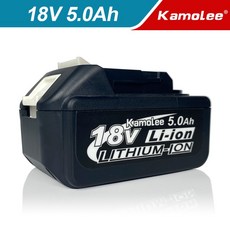 Kamolee-18V 6000mAh 리튬 이온 배터리 BL1860 핸드 드릴 전동 공구 Mta/Kamolee 도구 지원, 01 18V 5.0Ah 1Bat_02 EU