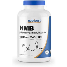 뉴트리코스트 HMB 1000mg 240캡슐 1통 운동보조제, 240정, 1개