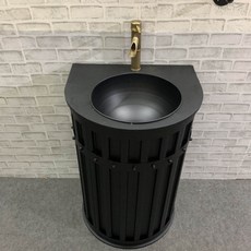 앤틱 빈티지 세면대 바버샵 홈 인테리어 간이 개수대 소형 보조 싱크대 예쁜 수입 세면기, 매트 블랙