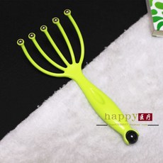 손지압기 손잡이 롤러볼 가려움 안마 5개돌기 돌기헤드 자석구슬 안마기 수동 두부, T02-그린색 1개, 1개