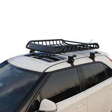 전차종 지붕 바스켓 선반 루프랙 SUV 프레임 캐리 짐받이 캠핑 자동차 수하물, 나사 내장, 팬텀 1.4 m 크로스바 넷 포켓+레인스+로프, 1개