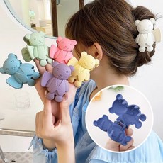 아이유곰돌이집게핀