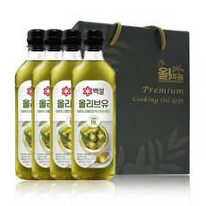 올따옴 프리미엄 유지류 선물세트 (백설 올리브유 900ml 4입) 1세트