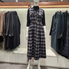 [수스] HC04 체크 밸트 쓰리피스 원피스 S244NOPA02