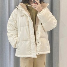 ChenH(특허제품)숏패딩 점퍼 숏패딩, 검정색, 1개