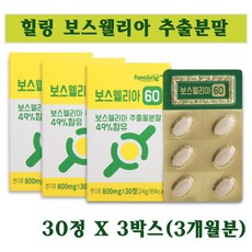 힐링 보스웰리아 추출물분말 보스웰릭산 산화아연 비타민D 마그네슘 망간 테르펜 보스웰리아정 인도 스테아린산 중년 무릎 연골 관절 영양제 효능 먹는법
