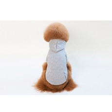 르센 따듯한 안감 기모 후드 강아지옷, 그레이, 1개