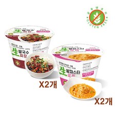 한국면가 생쌀면 짜장 (290g) X 2개+로제파스타 (200g)X 2개, 단품