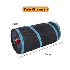 고양이 터널 솜씨 접이식 보관 청소 실내 통기성 드릴 내구성 애완 동물, 1. Two tunnels, 1개