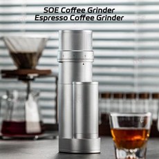 ITOP CG48 전기 에스프레소 커피 연마기 통합 CNC 외부 버 SOE 푸어 오버 커피용 가정용 48mm, 없음, 6) WHITE - 110V 50-60Hz-EU, 1개