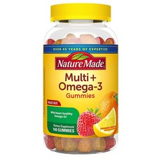 해외 Nature Made 멀티 종합 비타민 오메가3 엽산 아연, 1개, 140개