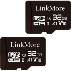 LinkMore 32GB XV11 Micro SDHC 카드 A1 UHSI U1 V10 클래스 10 호환 읽기 속도 최대 90MB/s SD 어댑터 포함, 32GB(2pack)_A1 V10 (XV11) - xv-a11