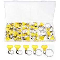 라인테크 나비 호스밴드 스텐나비밴드 호스반도 나비반도 44pcs, 1세트