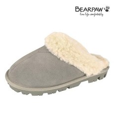 S마켓 NC고잔 BEARPAW 베어파우 MARY 메리(K814302PD-W/STONE) 그레이컬러(회색) 양털 뮬 슬리퍼 겨울 방한화