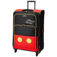 American Tourister 디즈니 스피너 휠이 있는 소프트사이드 캐리어 미키 마우스 팬츠 53.3cm21인치 미니 데님 캐리어 - 디즈니캐리어