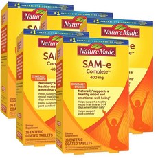 네이처 메이드 SAM-e 샘이 컴플리트 400mg Nature Made, 5개, 36정