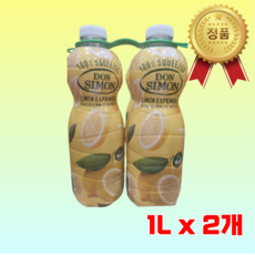 돈시몬 100% NFC 착즙 1L X 2 레몬즙, 2개
