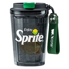 Vanow 스프라이트 콜라보 텀블러, 아이스 블랙, 1개, 420ml