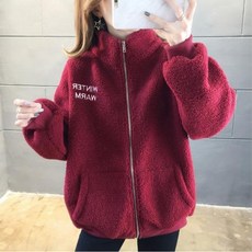 바른몰 여성 가을 겨울 양털 후리스 후드 집업