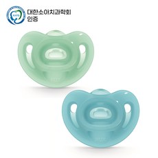 누크 센서티브 올실리콘 쪽쪽이 2개입, 1세트, 그린+블루, S2 (6~18개월) 1세트, 그린+블루, S2 (6~18개월)