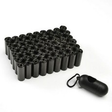 강아지배변봉투 솔리드줄블랙 개배변 가방 폐기물 캐리어에 디스펜서 홈 클린, 10 Rolls, 1개
