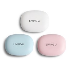 리빙유 UVC 미니 휴대용 칫솔살균기 3종 세트 STB022, 베이비핑크, 화이트, 스카이블루