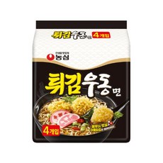 농심 튀김우동면(멀티팩) 118g x4입 1세트 자취템 쏘울푸드 분식 학생 완내스 쏘울푸드, 8개