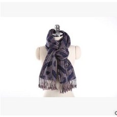 고비캐시미어체크머플러