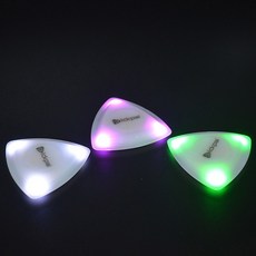  피칼 LED 이팩트 피크 삼각피크 일렉기타 통기타 핑크 