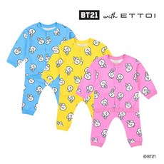 에뜨와 BT21 패턴상하 쿠키PINK YELLOW BLUE 07Q023041