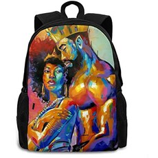 Laptop Backpack The Nightmare Before Chris (African American Lovers Couple Painting Adult Backpack), 본상품