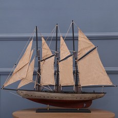 312544 / Luckk 72 cm 아메리칸 모델 배송 홈 인테리어 2 색 빈티지 나무 장식 액세서리 공예 바다 스타일, coffee