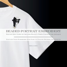 (영문도서) Beaded Portrait Embroidery: Step-by-Step Guide to Creating Black & White Portra... Paperback, Independently Published, English, 9798339649014