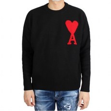 20FW 아미 빅하트 인타르시아 오버 울니트 블랙 H20HK009 018 001 BLACK