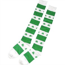 Saint Patricks Day Green Irish Shamrock 크루 양말 Funny novelty 발목 양말