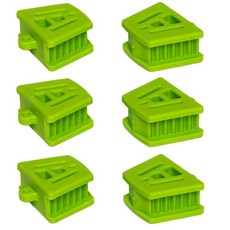 미디엄 그린 덴탈 바이트 블록 오토클레이브 실리콘 마우스 소품 프롭 6봉지 by PlastCare USA, Medium (Green), 6개