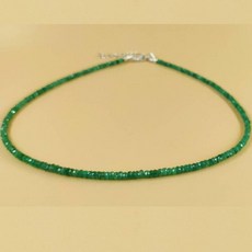 에메랄드원석실버목걸이